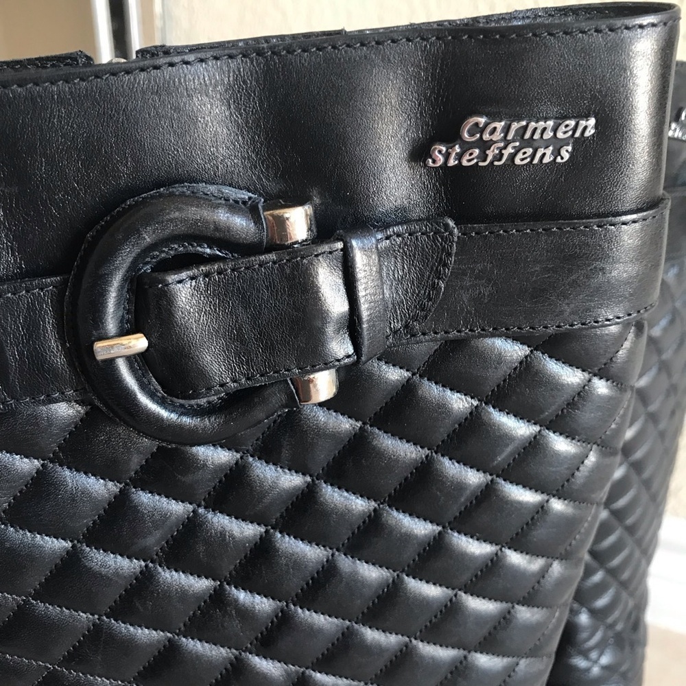 Carmen Steffens Black Quilted Boots - Picture 5 of 10